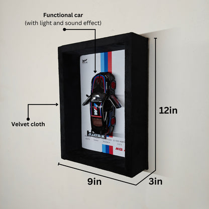 BMW M8 GTE 3D diecast frame | Wall hanging